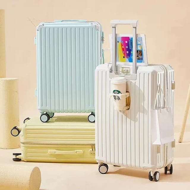 Multifunction Suitcase Multi-functional Travel Suitcase With USB Charging , Carry-On Luggage