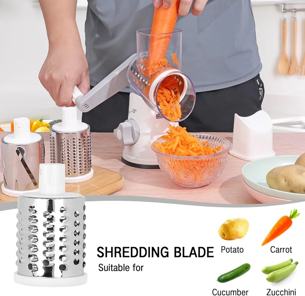Someone using a Cutting Shredder with 3 Blades