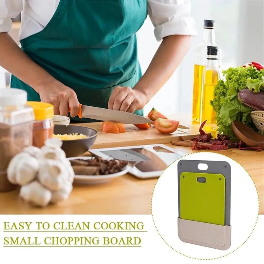 Chopping Board Set, 2 Pcs Cutting Board Set with Wall Mounted Storage Case Chopping Board Set, 2 Pcs Cutting Board Set with Wall Mounted Storage Case