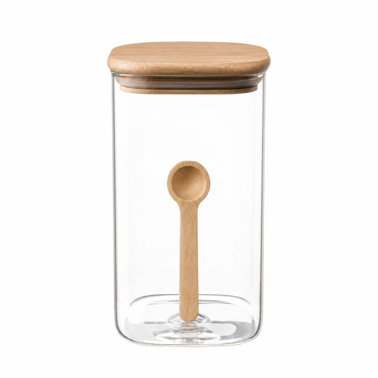 Clear Spice Snack Jar with Spoon.