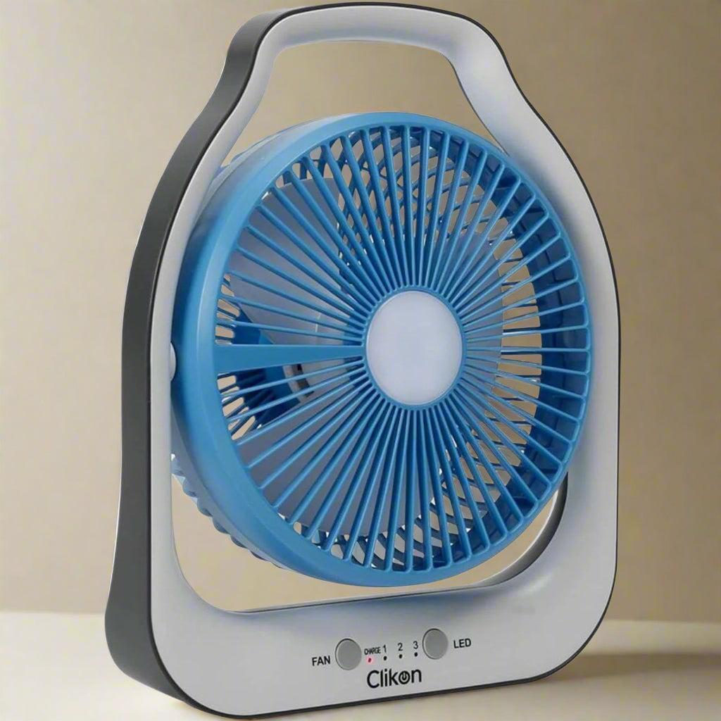 Clikon 8 Inch Hi-Flow Rechargeable Fan.