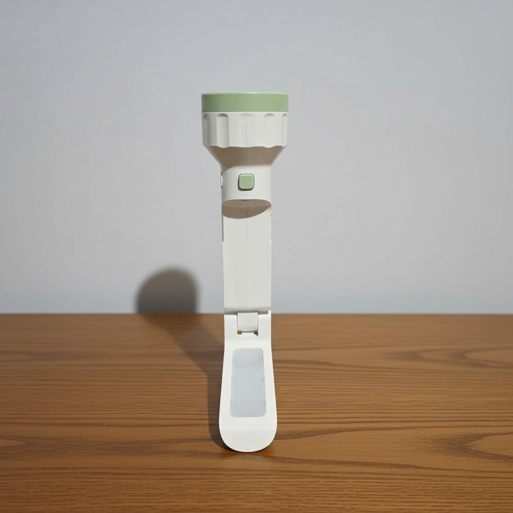 Clikon Desk Lamp with Flashlight Kept on a Wooden Table.