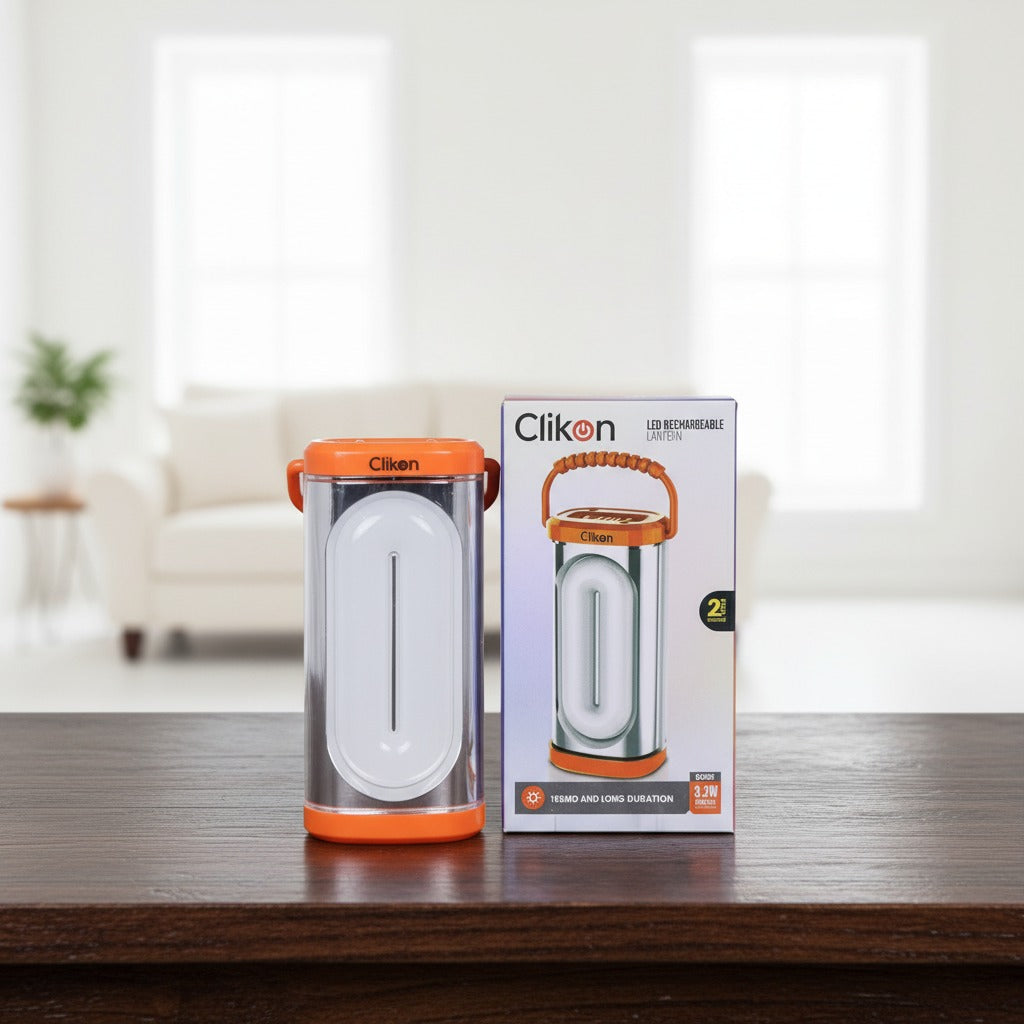 Clikon LED Rechargeable Lantern is Kept on a Table.