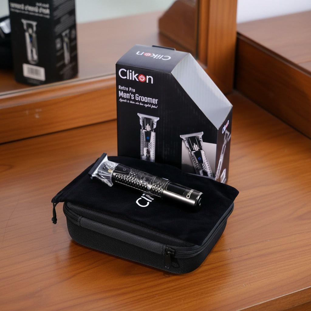 Clikon Retro Pro Men’s Groomer Along with its Pack.