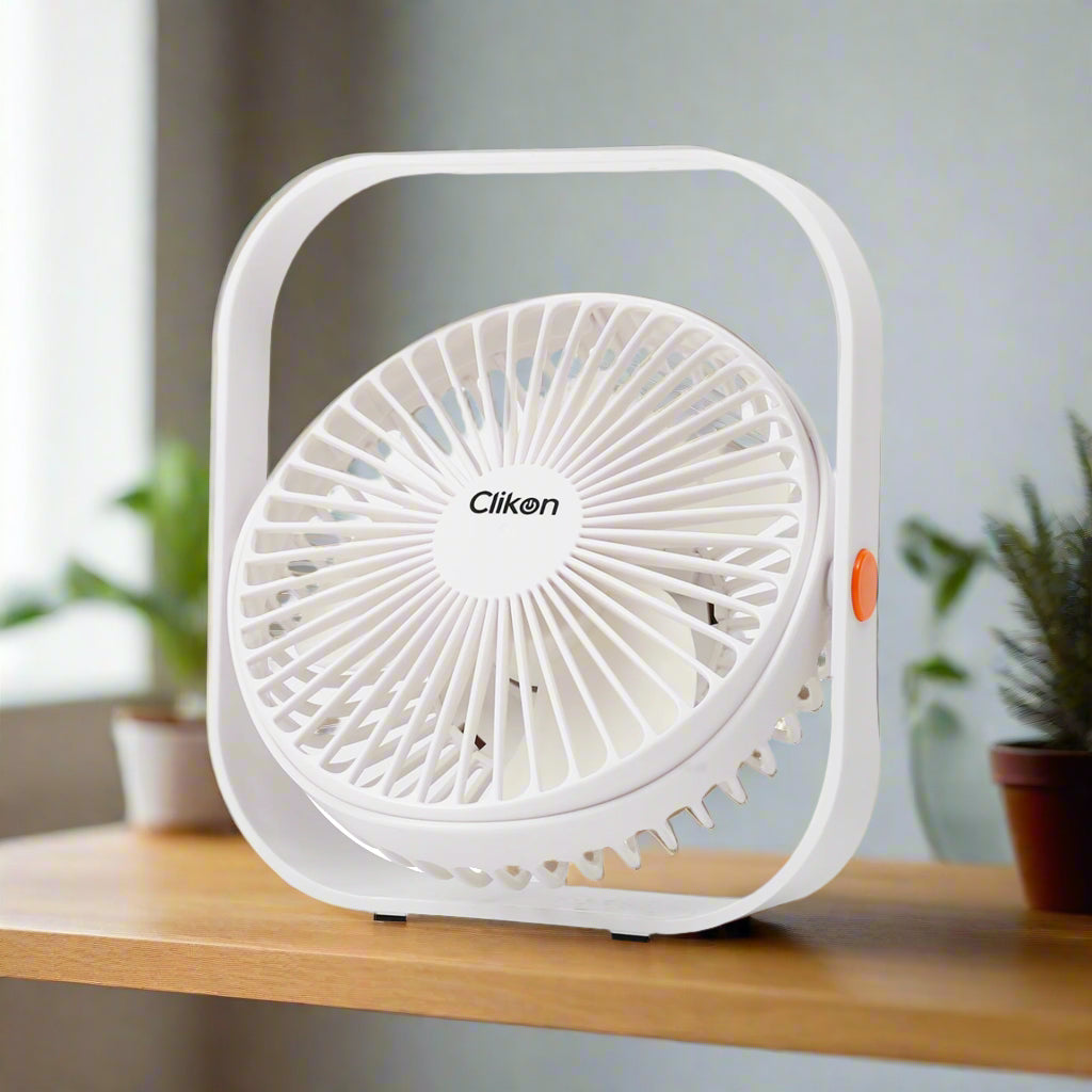 Clikon Stormy Wind 6 Inch Portable Rechargeable Fan.