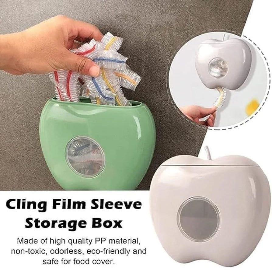 Wall Mounted Plastic Wrap Storage Box, Cling Film Storage Dispenser, Grocery Bag Organizer For Kitchen Wall Mounted Plastic Wrap Storage Box, Cling Film Storage Dispenser, Grocery Bag Organizer For Kitchen