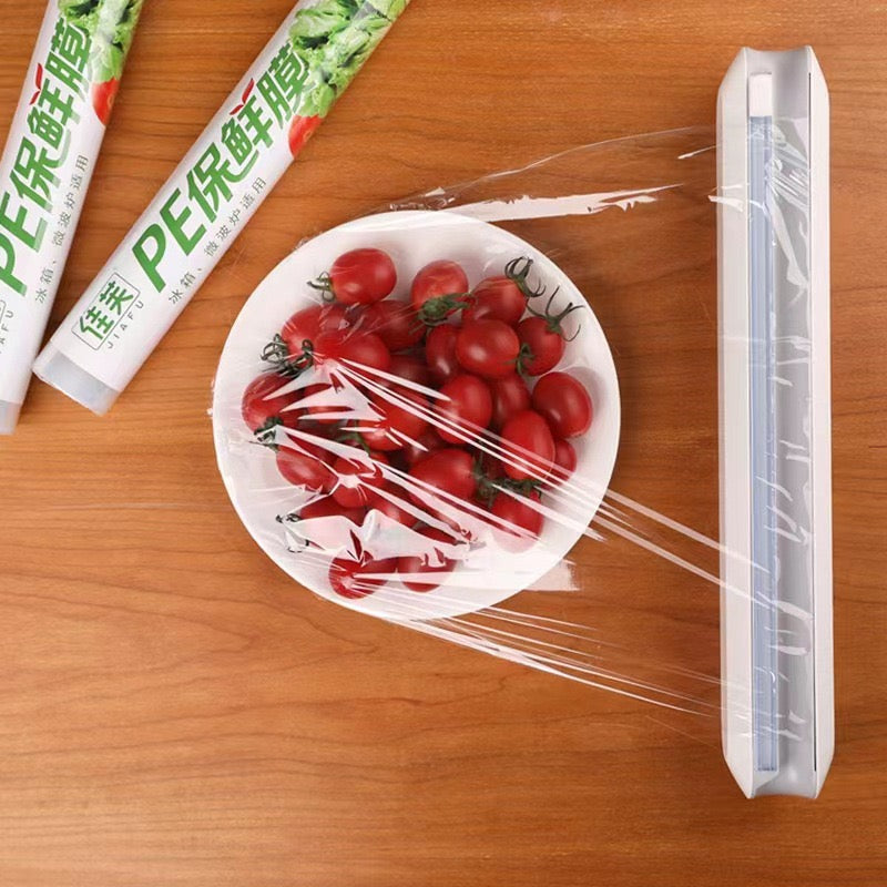 Wrapping Tomato Using Cling Film Wrap.