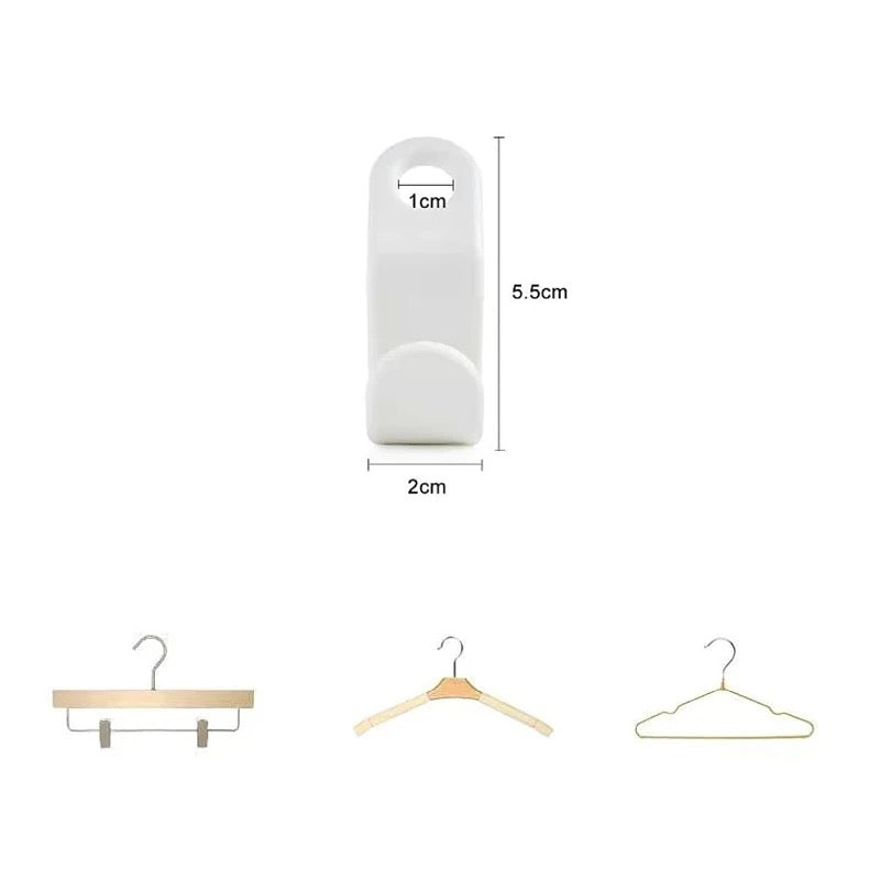 Clothes Hanger Connector Clips - Space-Saving Multi-Layer Closet Hooks 10 Pcs Clothes Hanger Connector Clips - Space-Saving Multi-Layer Closet Hooks 10 Pcs