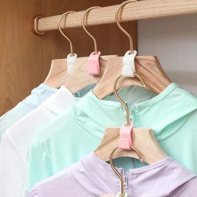 Clothes Hanger Connector Clips - Space-Saving Multi-Layer Closet Hooks 10 Pcs Clothes Hanger Connector Clips - Space-Saving Multi-Layer Closet Hooks 10 Pcs