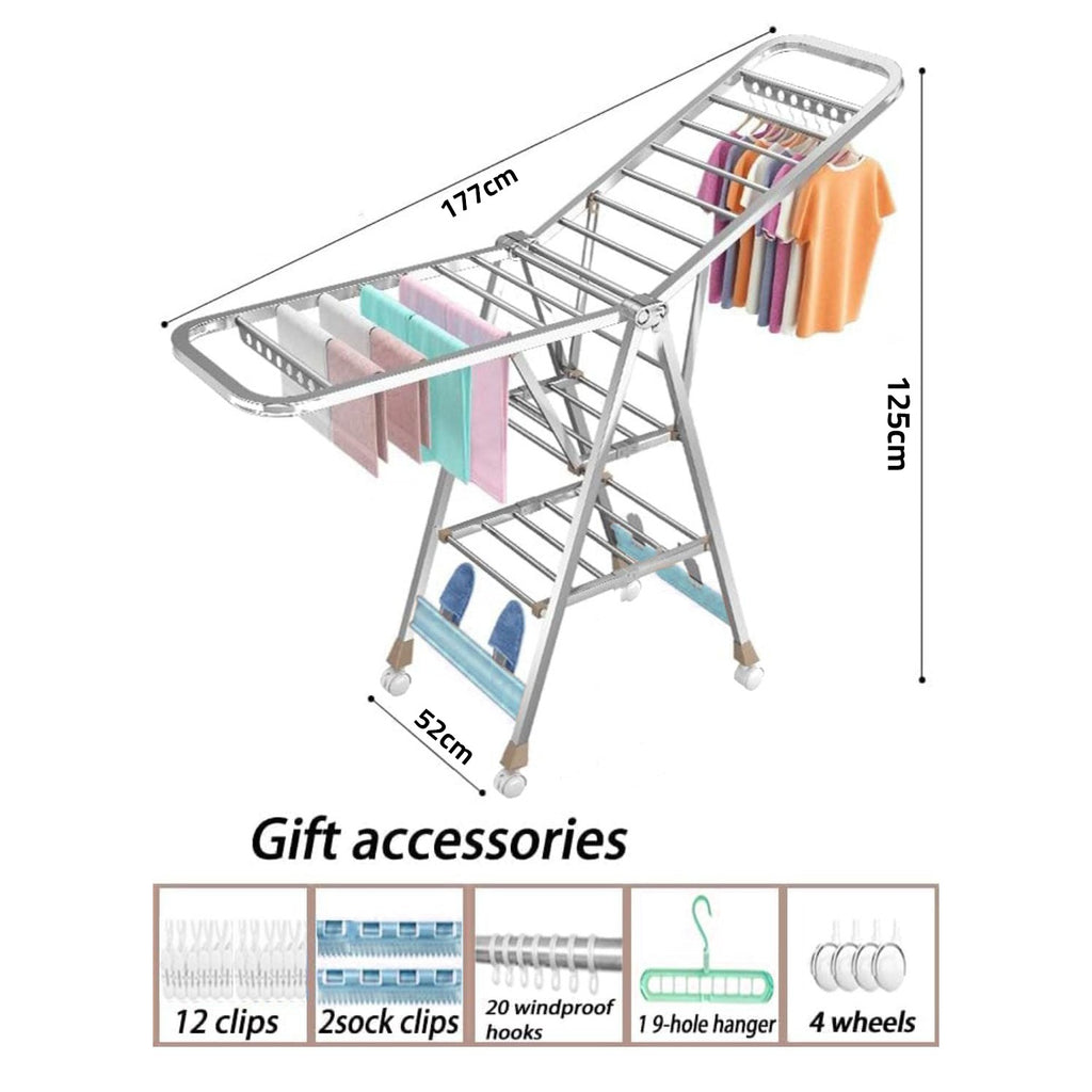 Cloth Drying Rack, Foldable Cloth Rail, Cloth Hanger Laundry Stand