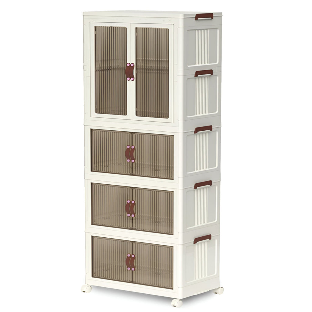 Cloth Storage Cabinet – Foldable Wardrobe Closet Organizer Movable She