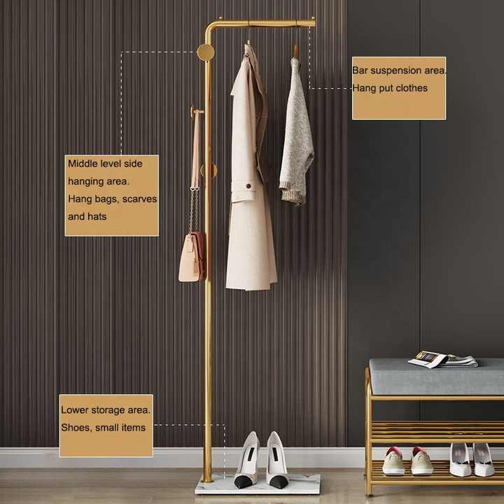 Coat Rack Stand, Multifunctional Cloth Hanger, Hat Bag Storage Organizer Coat Rack Stand, Multifunctional Cloth Hanger, Hat Bag Storage Organizer