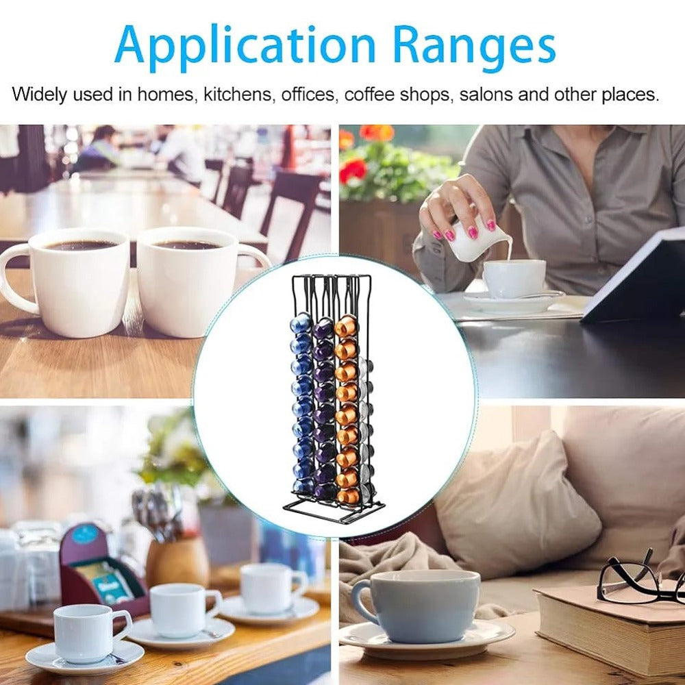Application Of Coffee Pod Storage Rack Dispenser.
