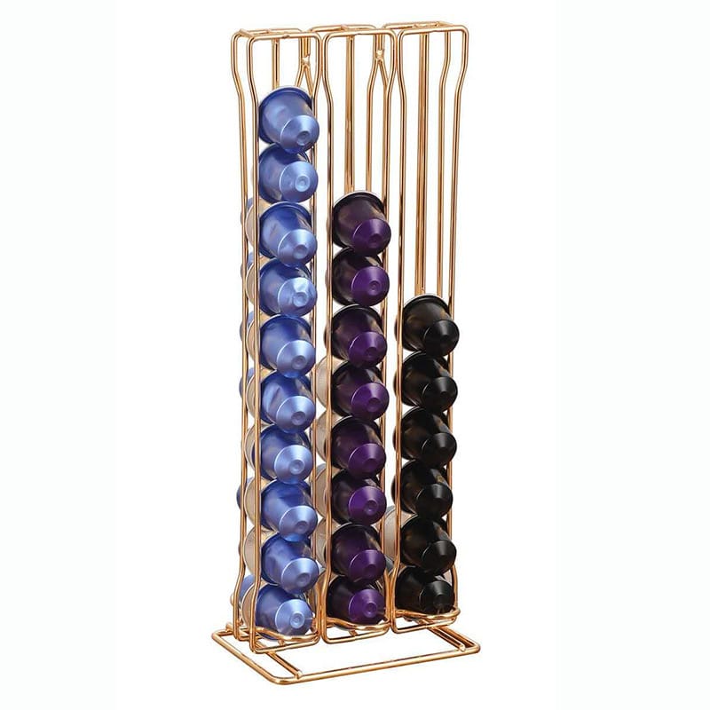 Golden Variant Coffee Pod Storage Rack Dispenser.