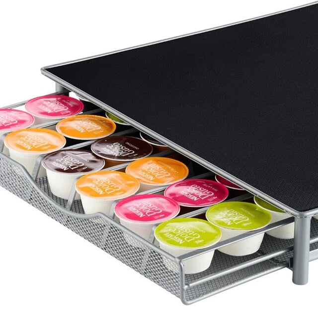 Metal Coffee Capsule Organizer Rack.