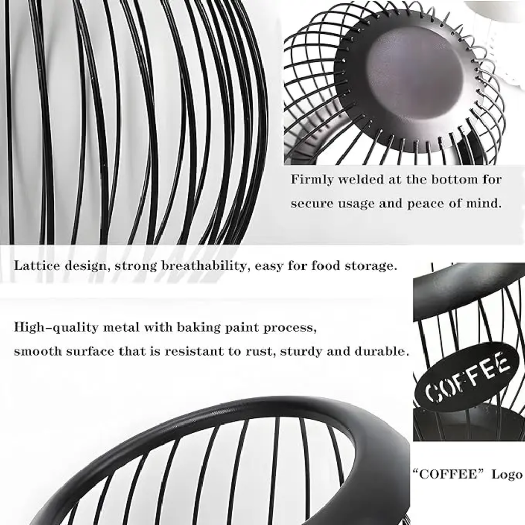 Coffee Pod Holder, Coffee Capsule Storage Basket Organizer Coffee Pod Holder, Coffee Capsule Storage Basket Organizer