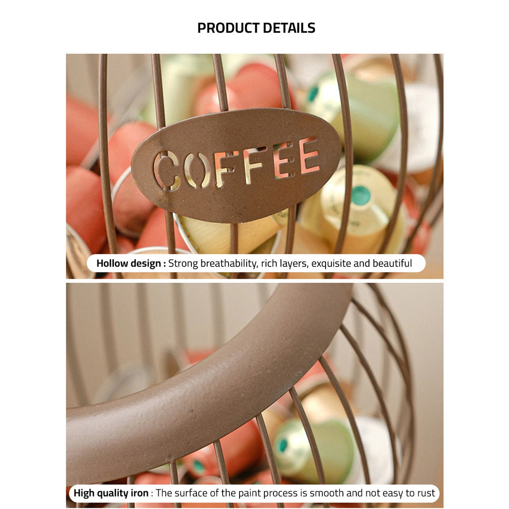 Coffee Pod Holder, Coffee Capsule Storage Basket Organizer Coffee Pod Holder, Coffee Capsule Storage Basket Organizer