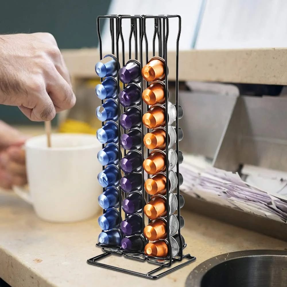 Coffee Pod Storage Rack Dispenser, Nespresso Coffee Capsule Stand For