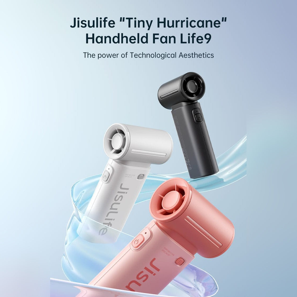 Three Different Colors Of JisuLife Handheld Fan Life9.
