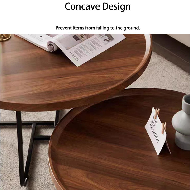 Concave Design Of Modern Coffee Table Set.