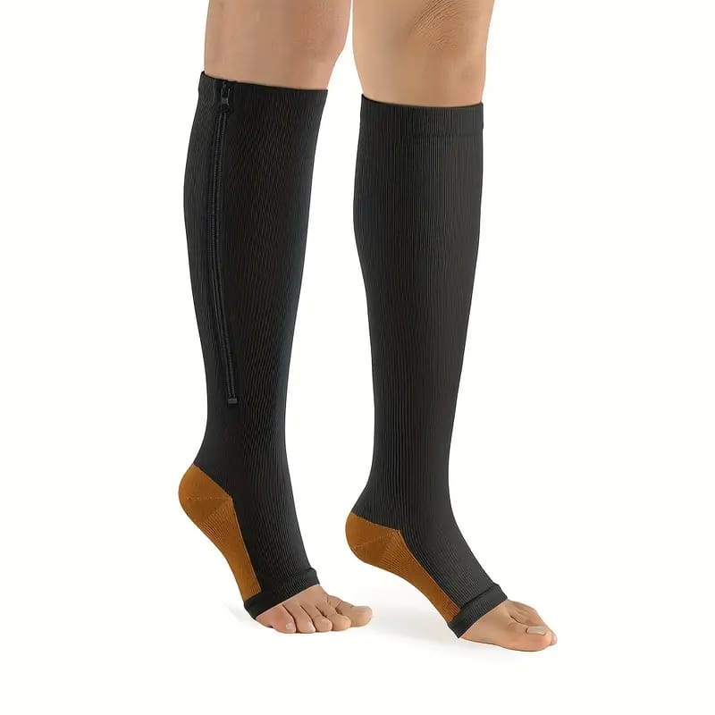 Copper Black Unisex Compression Sports Socks