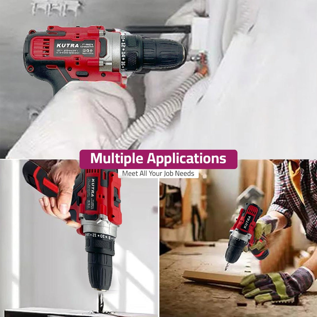 Multiple Application Of Cordless Power Drill Driver.