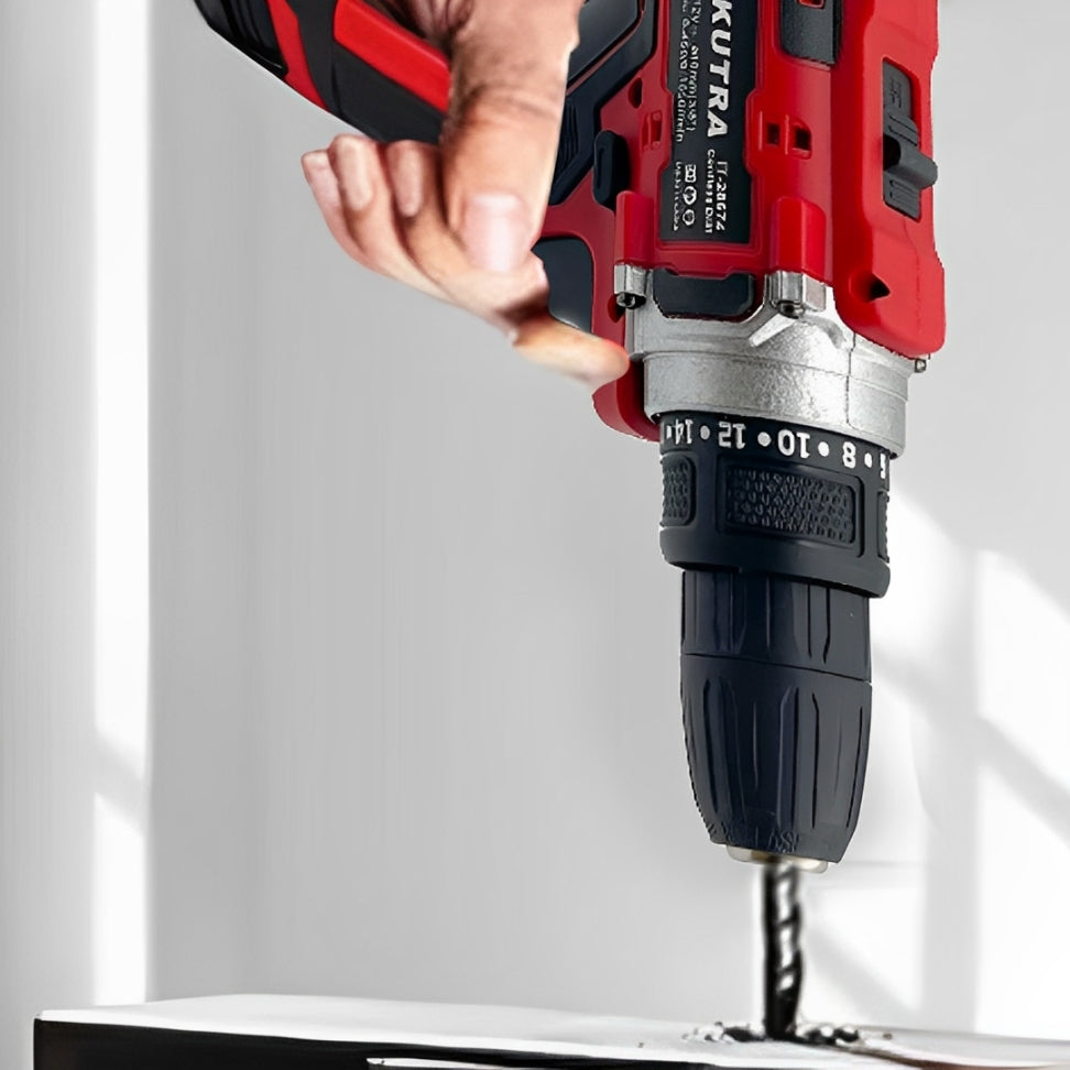 A Person is Holding Cordless Power Drill Driver.