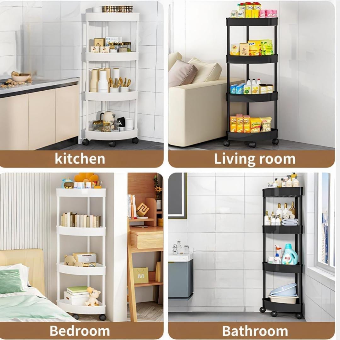 Corner Storage Rack is Installed on Different Areas Organized with Necssary Items.