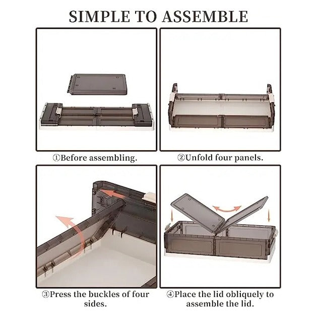 Foldable Under Bed Rolling Storage Organizer Container, Multi-purpose Storage Bin For Bedroom Foldable Under Bed Rolling Storage Organizer Container, Multi-purpose Storage Bin For Bedroom
