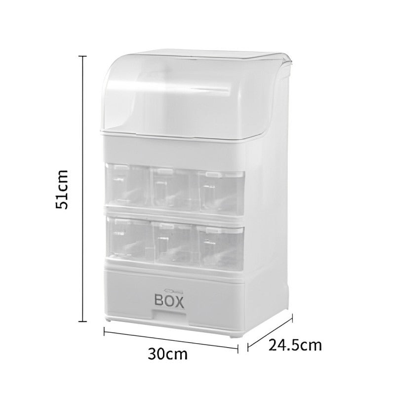 Countertop Kitchen Storage Rack with its size