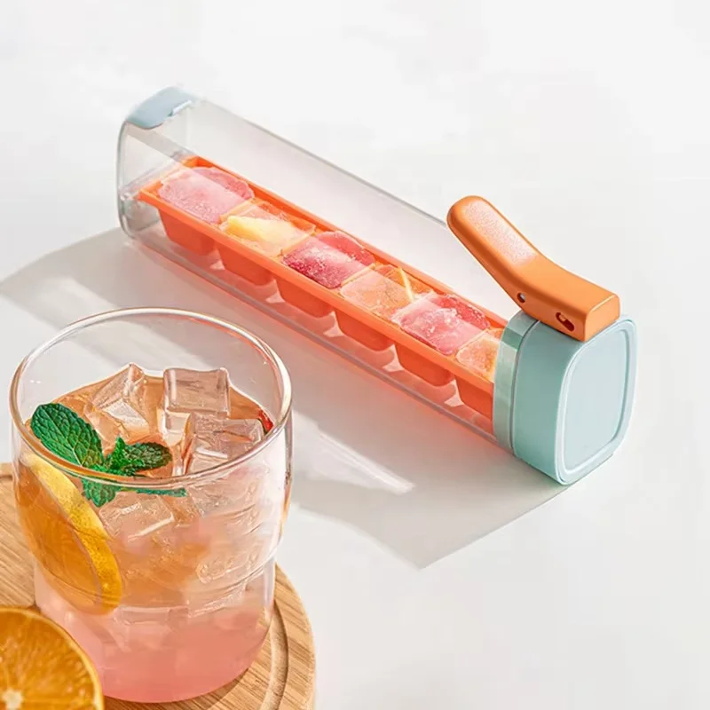 Creative Ice Cube Tray in Orange Color.