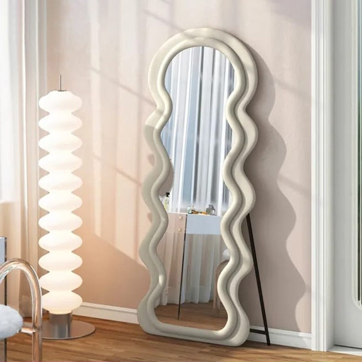 Curve shaped Full-Length Mirror With Back Stand.