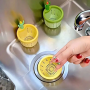 A Person is Placing Cute Kitchen Sink Drainer in a Sink.