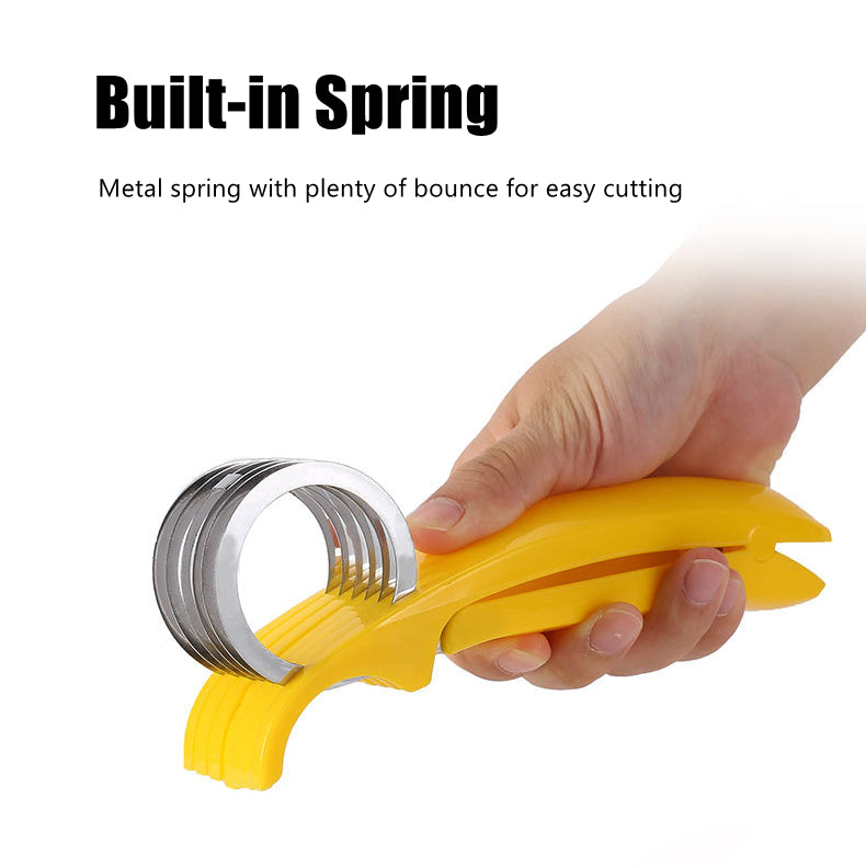 Someone holding the Stainless Steel Banana Cutter Slicer