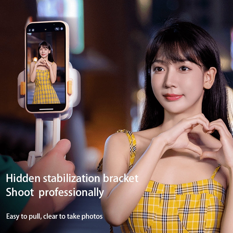 Someone is Shooting Videos Using  D2 Pro LED Live Streaming Light Mobile Phone Holder.