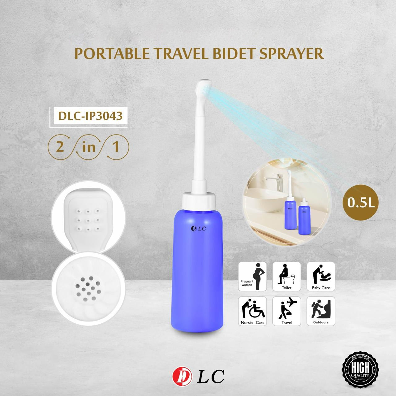 DLC Portable Bidet Spraying Water.