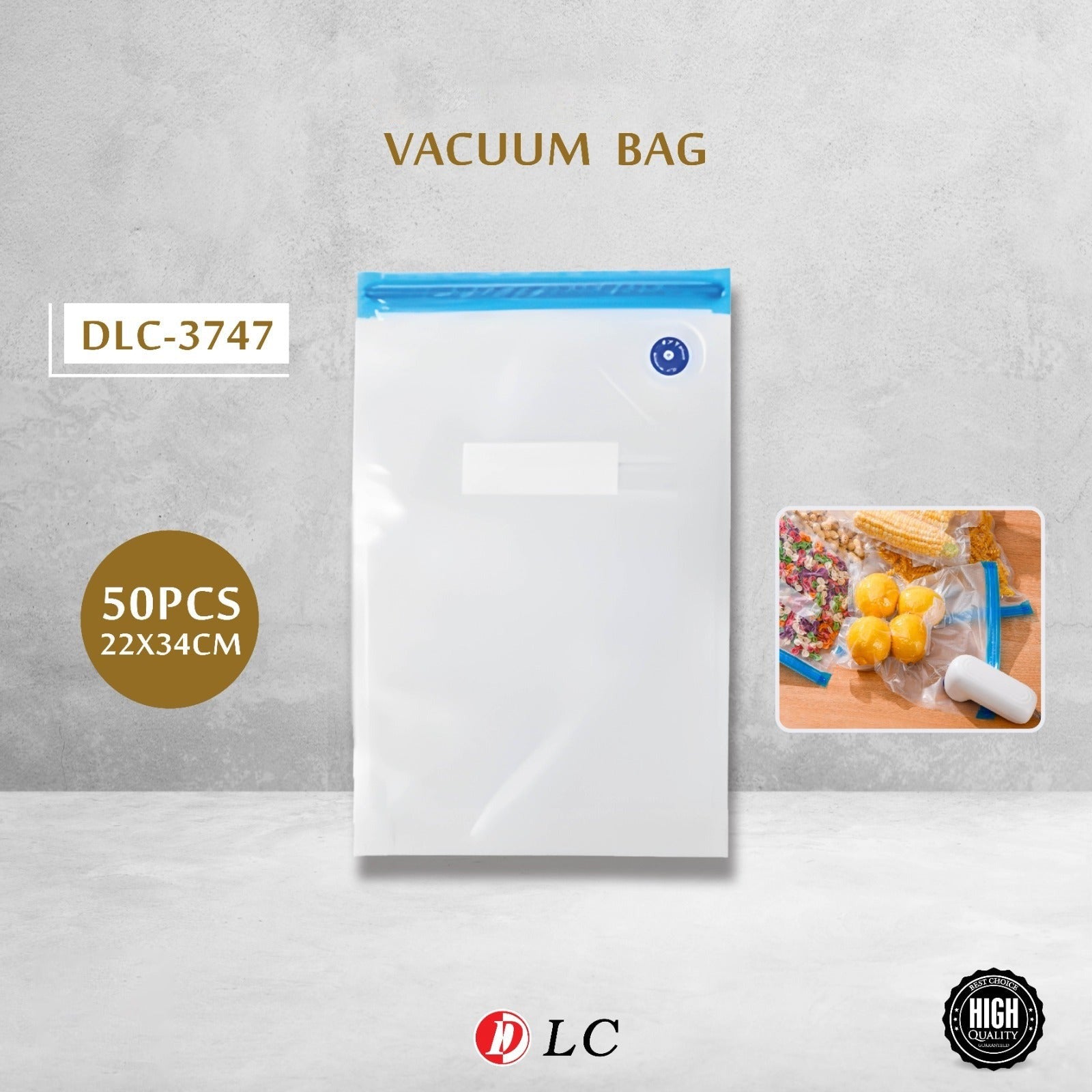 DLC Vacuum Food Storage Bags.