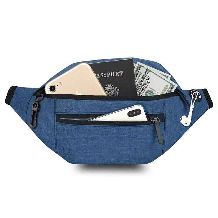 Dark Blue Crossbody Fanny Pack Bag.