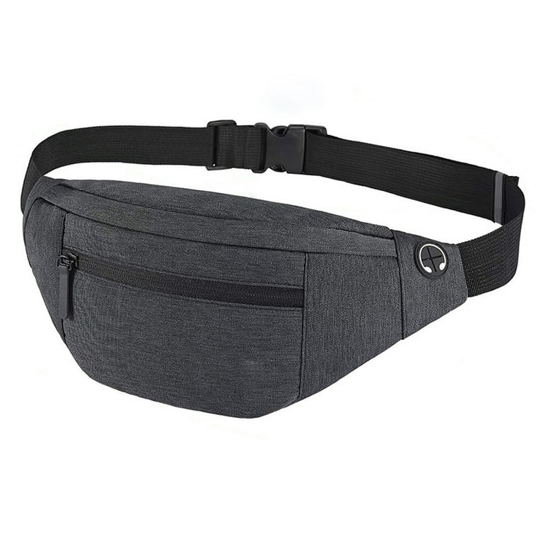 Dark Grey Crossbody Fanny Pack Bag