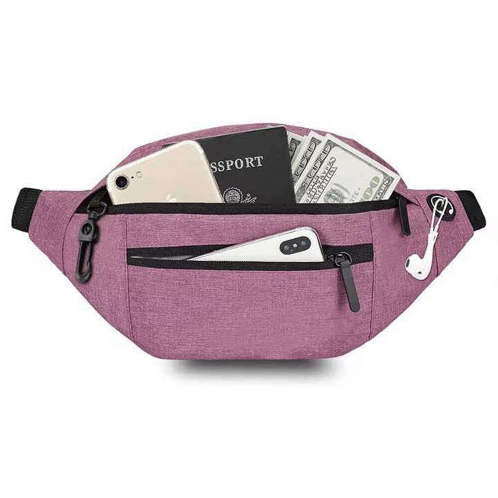 Dark Pink Crossbody Fanny Pack Bag.