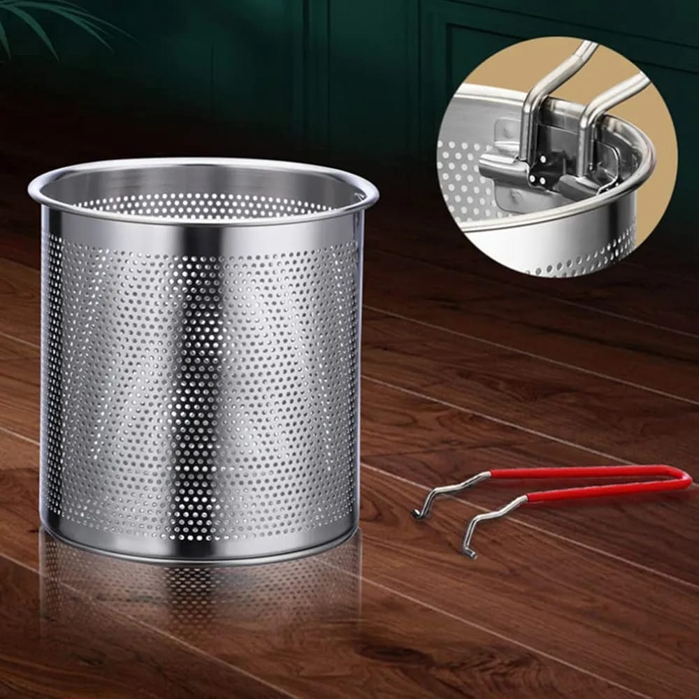 Strainer Of Deep Frying Pot Strainer with Basket and Clip.
