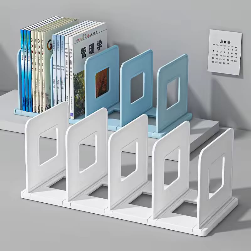 Desktop Book Organizer Shelf Stand, 4 Grid Desk File Holder for Home, Office Desktop Book Organizer Shelf Stand, 4 Grid Desk File Holder for Home, Office