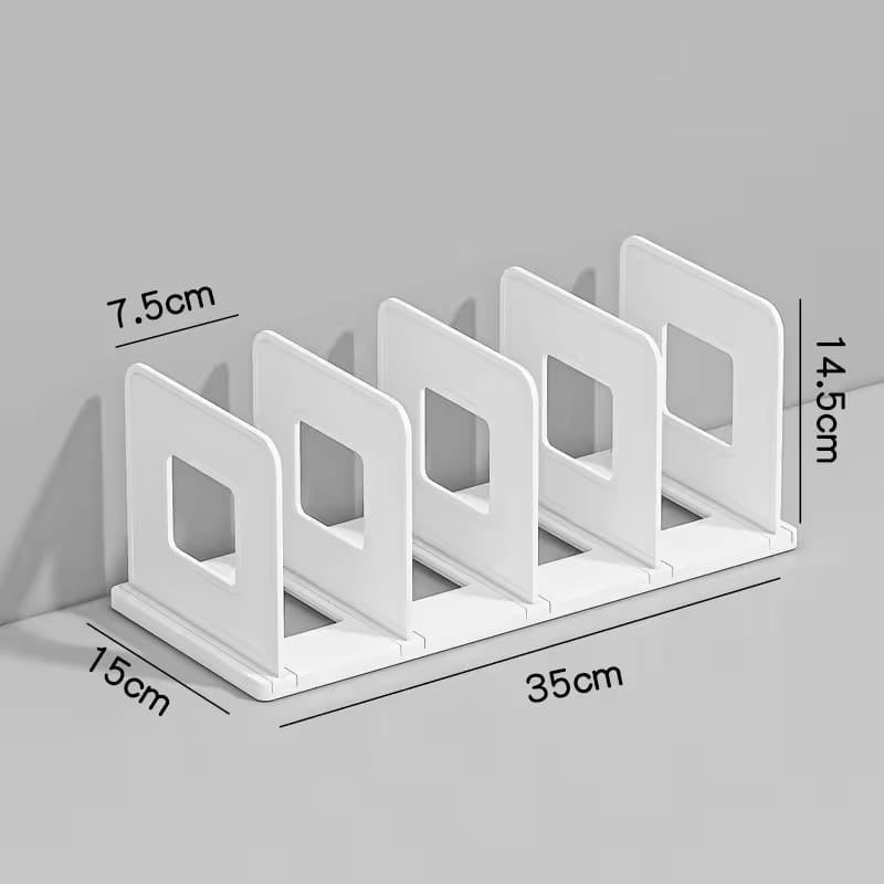 Desktop Book Organizer Shelf Stand, 4 Grid Desk File Holder for Home, Office Desktop Book Organizer Shelf Stand, 4 Grid Desk File Holder for Home, Office