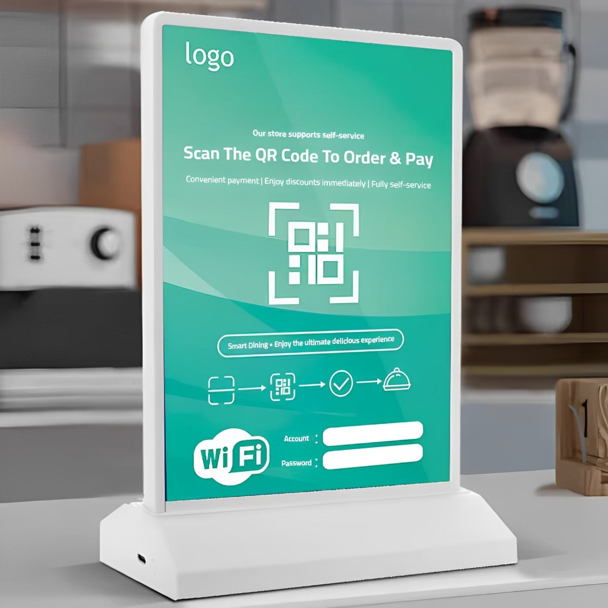 A Desktop Double Sided Display Advertising Light Box.