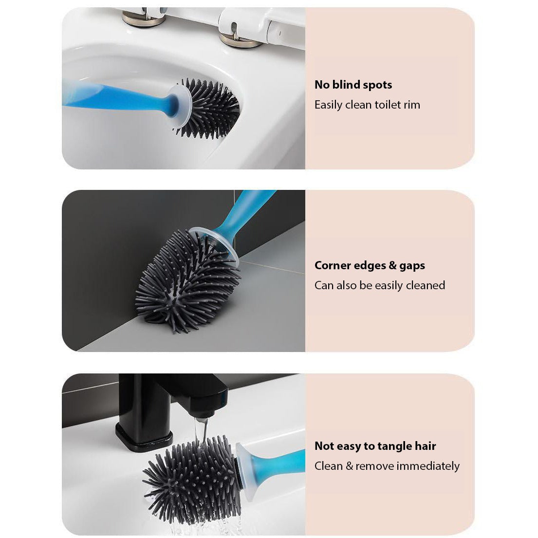 Refillable Toilet Cleaning Brush is Used to Clean Toilet.