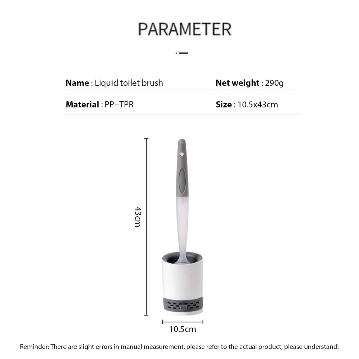 Size Of Refillable Toilet Cleaning Brush.