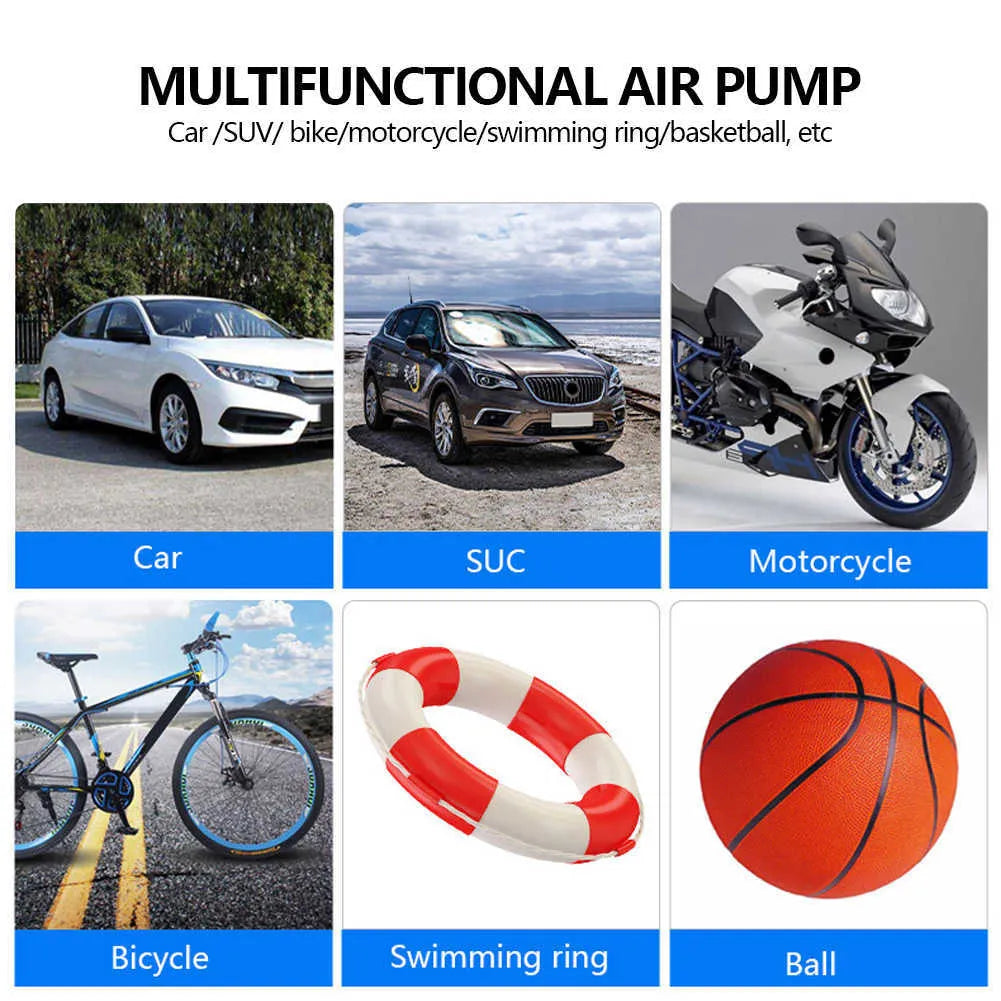 Tire Inflator with LCD Display, Digital Air Compressor Pump for Cars, Bikes & Inflatables Tire Inflator with LCD Display, Digital Air Compressor Pump for Cars, Bikes & Inflatables
