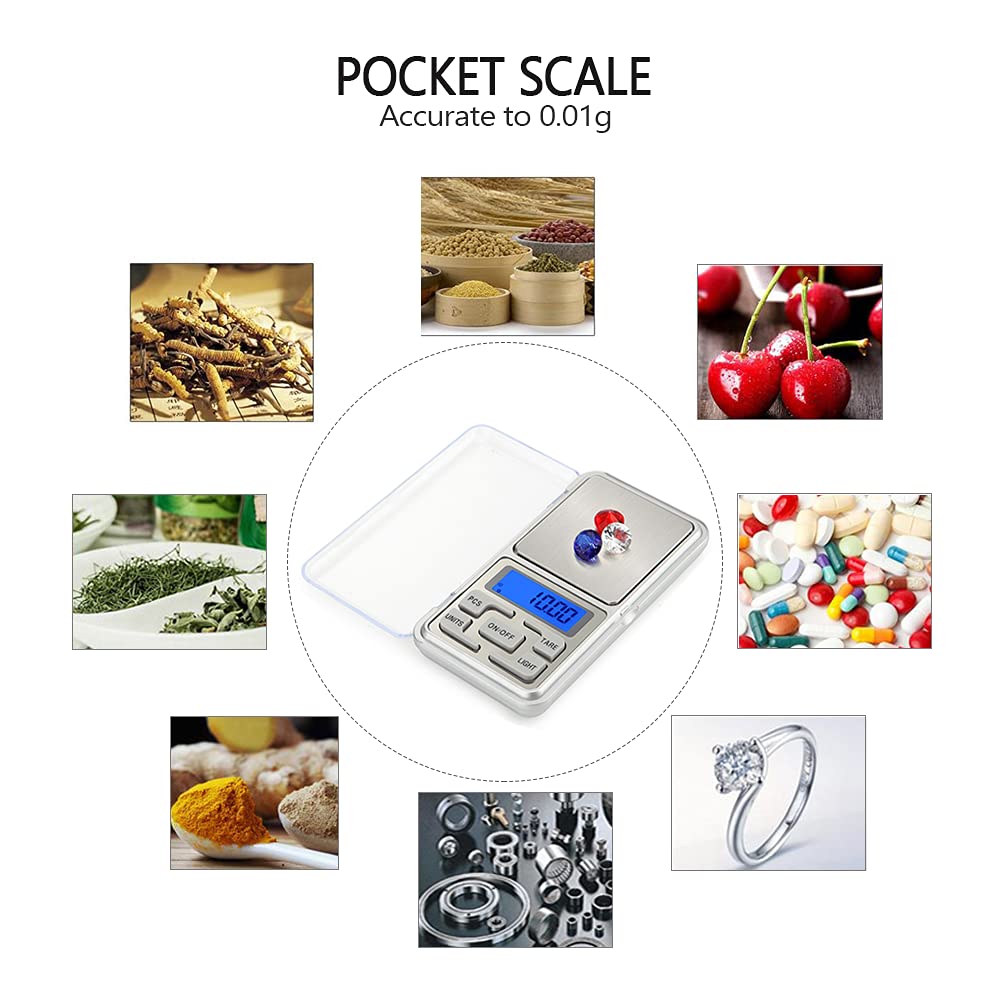 Digital Pocket Scale 200g x 0.01g Precision Mini Weighing Scale with LCD Display Digital Pocket Scale 200g x 0.01g Precision Mini Weighing Scale with LCD Display