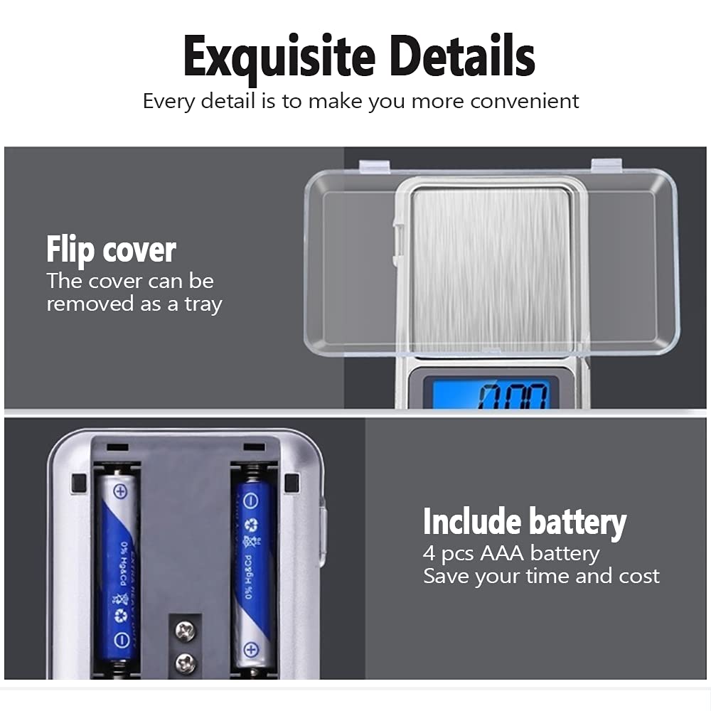 Digital Pocket Scale 200g x 0.01g Precision Mini Weighing Scale with LCD Display Digital Pocket Scale 200g x 0.01g Precision Mini Weighing Scale with LCD Display
