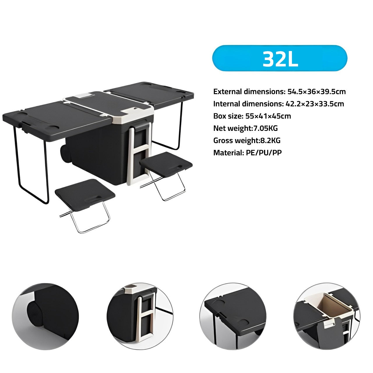 32L Cooler Box With Table And Chairs